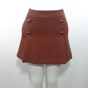 Express Brown High Waisted Sailor Mini Skirt